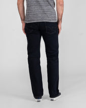 21oz Selvedge Denim Slim Straight Cut Jeans - Indigo Overdyed Black