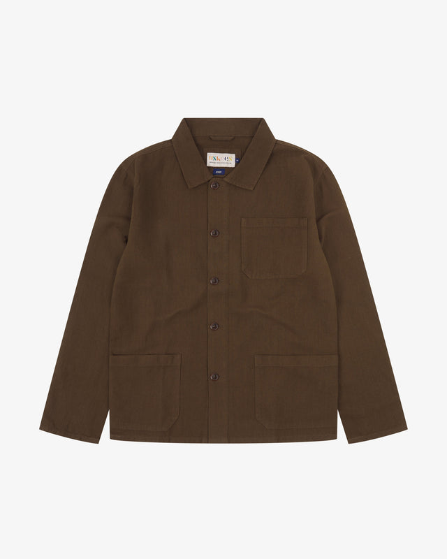 3001 Linen blend overshirt - loam