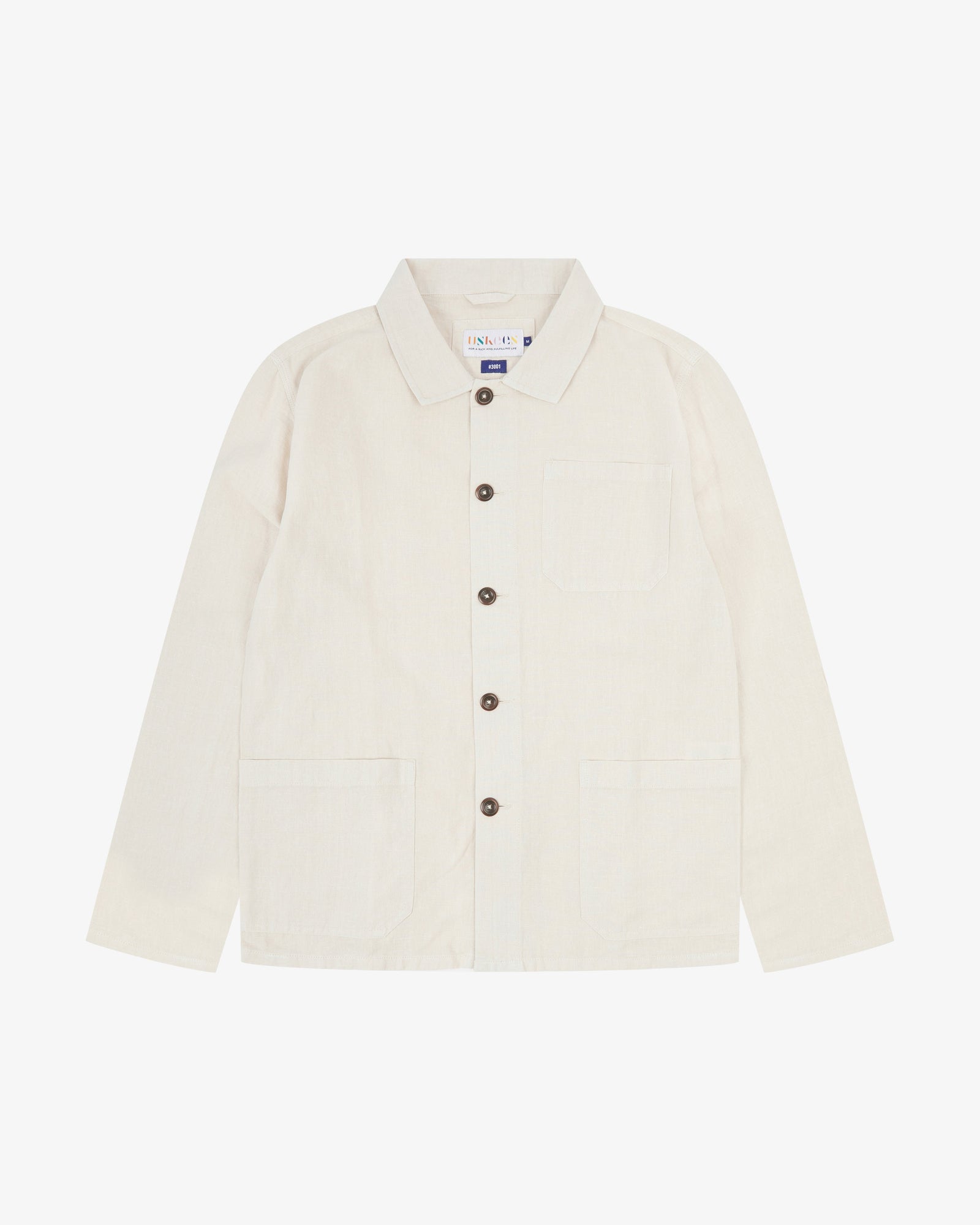 3001 Linen blend overshirt - marble