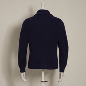 Lambswool Four Button Cardigan With Shawl Collar In