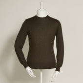 Lightweight Cashmere Crew Neck Sweater In Chocolate