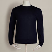 Lightweight Cashmere Crew Neck Sweater In Midnight