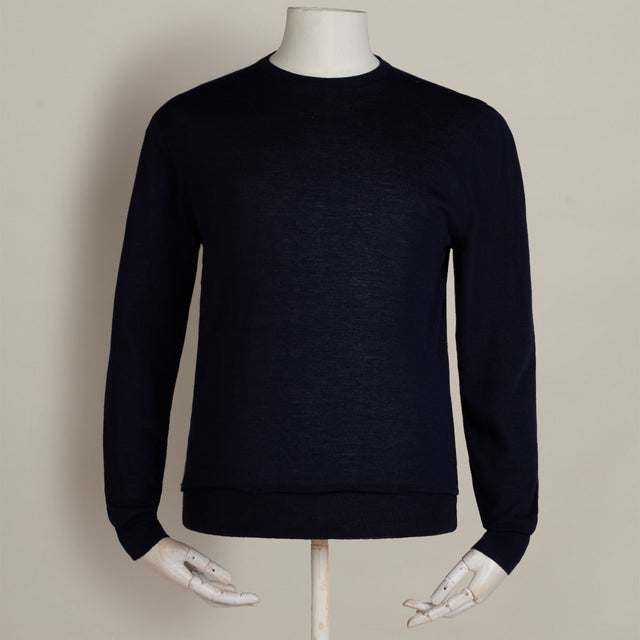Lightweight Cashmere Crew Neck Sweater In Midnight