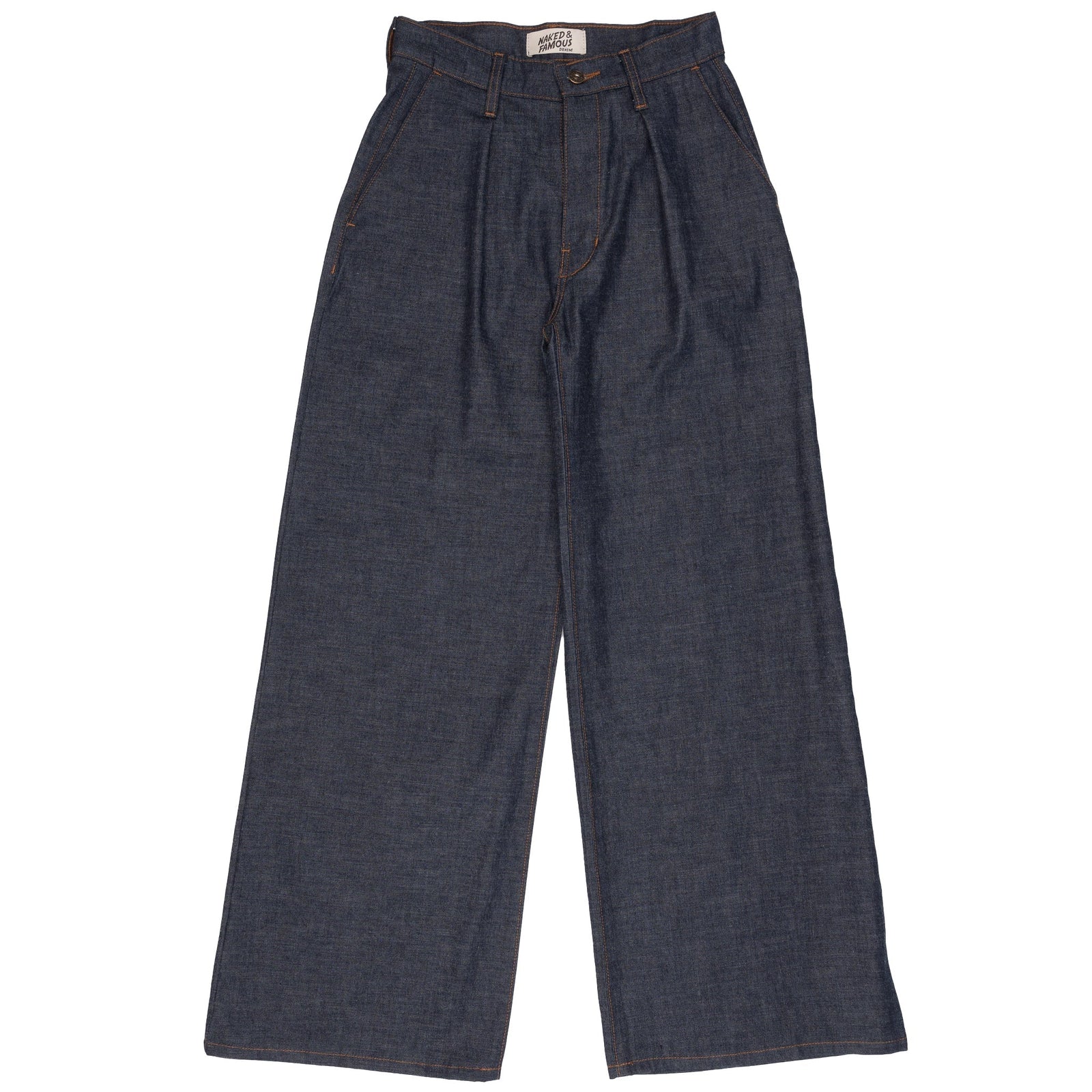 Wide Leg Trouser 10oz Rinsed Denim