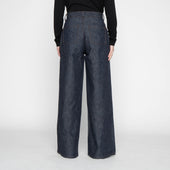 Wide Leg Trouser - 10oz Rinsed Denim - Indigo