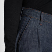 Wide Leg Trouser - 10oz Rinsed Denim - Indigo