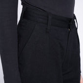 Wide Leg Trouser Rinsed Oxford