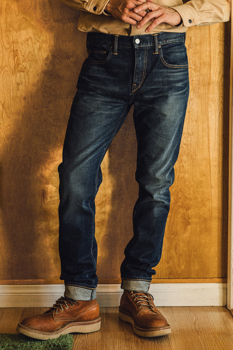 The Scissors Slim tapered - Jett 14oz Selvedge
