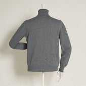 Cashmere Roll Neck Sweater In Grey