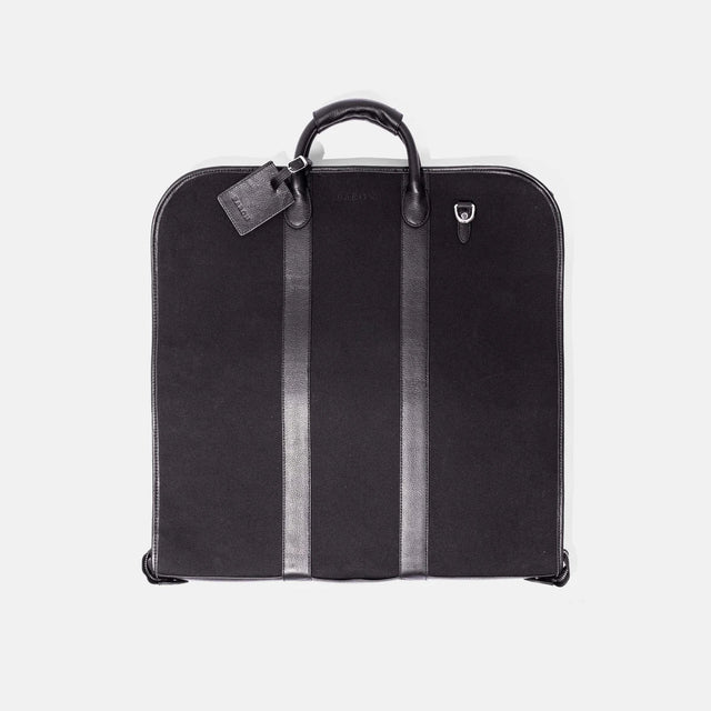 Garment Bag in Black Canvas