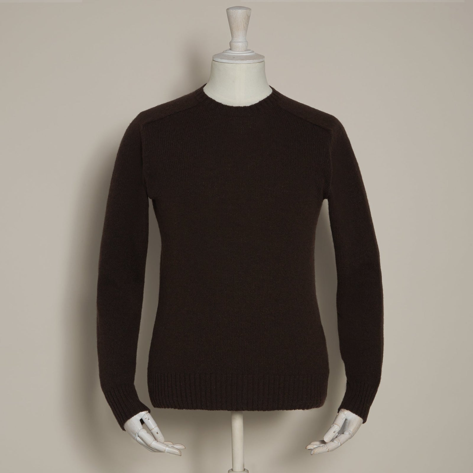 Shetland Sweater In Dark Brown