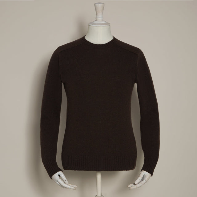 Shetland Sweater In Dark Brown