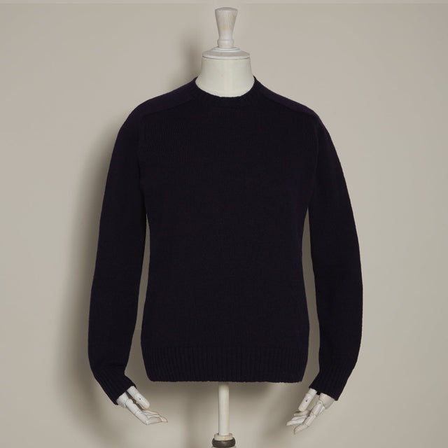 Shetland Sweater In Dark Navy