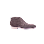 Chukka Boots In Dark Brown Suede Leather On Beige Crep Sole