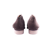 Chukka Boots In Dark Brown Suede Leather On Beige Crep Sole