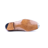 Derby In Beige Shrunken Calf With Plain Tip