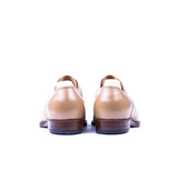 Derby In Beige Shrunken Calf With Plain Tip