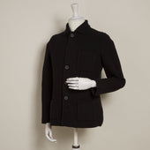 Single Breasted Cashmere And Merino Knitted Jacket In