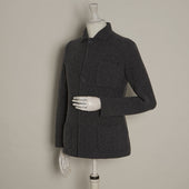 Single Breasted Cashmere And Merino Knitted Jacket In