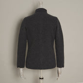 Single Breasted Cashmere And Merino Knitted Jacket In