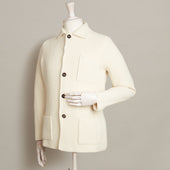 Single Breasted Cashmere And Merino Knitted Jacket In