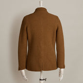 Single Breasted Cashmere And Merino Knitted Jacket In