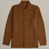 Single Breasted Cashmere And Merino Knitted Jacket In