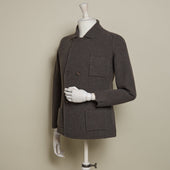 Double Breasted Cashmere And Merino Knitted Jacket In