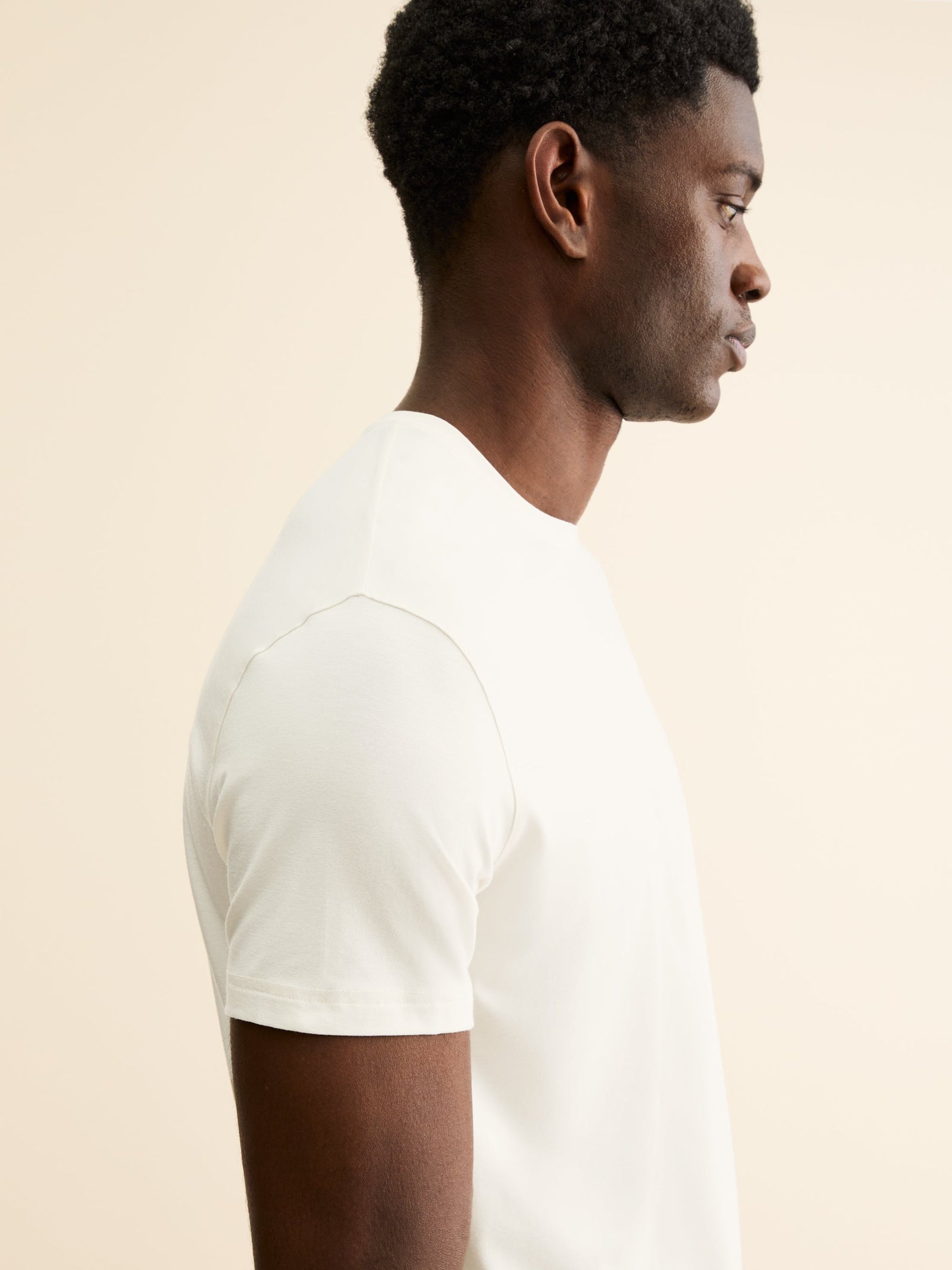 Men S T Shirt Basel Micro Modal Stretch Vanilla