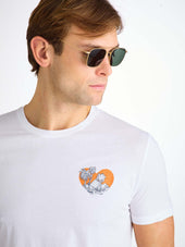 Men S T Shirt Pima Cotton Jungle Motif