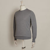 Lightweight Merino Crew Neck Sweater In Grey