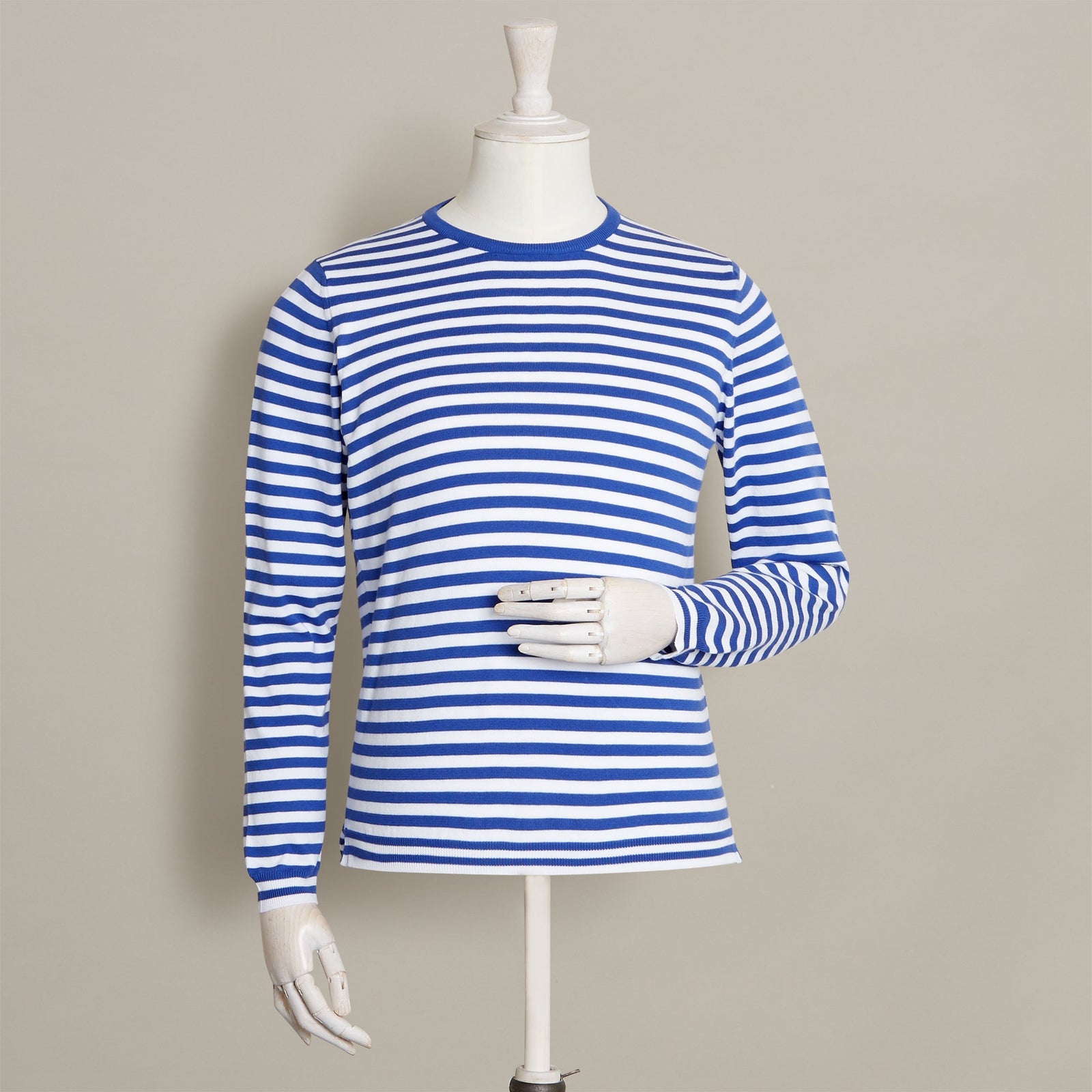 Soft Cotton Striped Sweater In