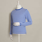 Soft Cotton Striped Sweater In