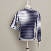 Soft Cotton Striped Sweater In
