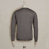 Knitted Linen Henley Shirt In Grey