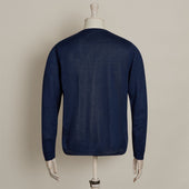 Knitted Linen Henley Shirt In