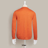 Knitted Linen Henley Shirt In