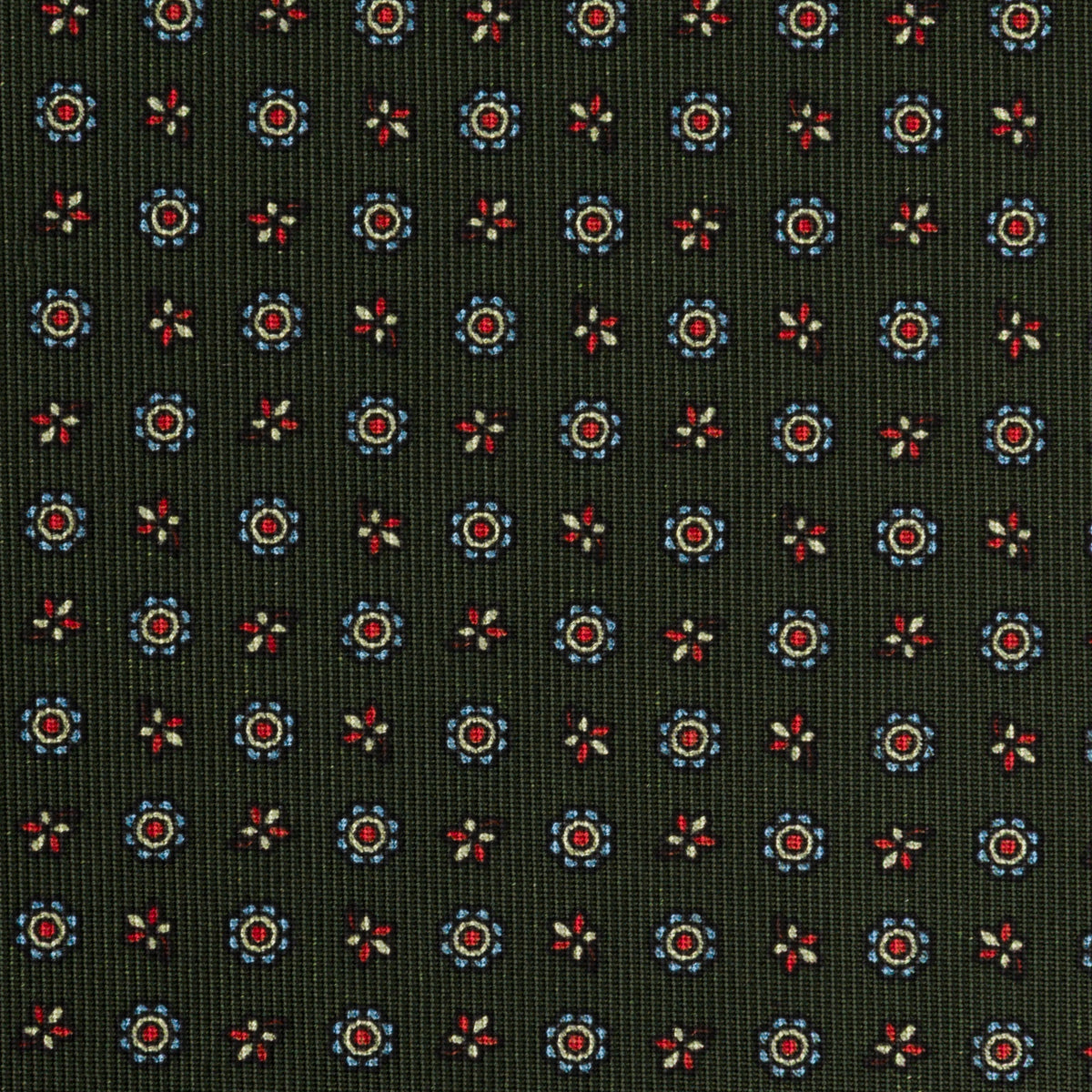 Floral Printed Silk Bespoke Tie Dark