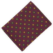 Floral Printed Silk Cardholder / Wallet - Burgundy