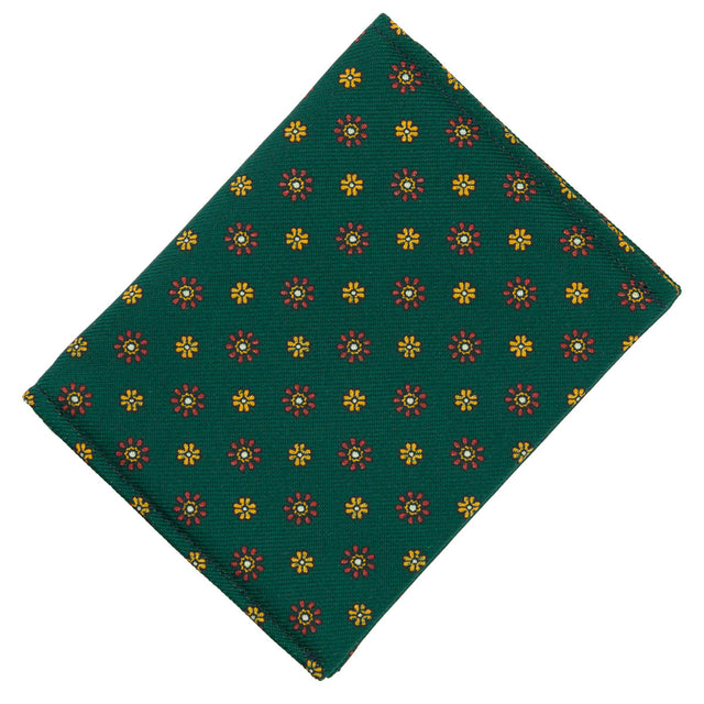 Floral Printed Silk Cardholder / Wallet - Forest
