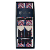 Striped Braces - Navy / Red / White