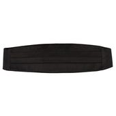 Satin Cummerbund - Black - Silk