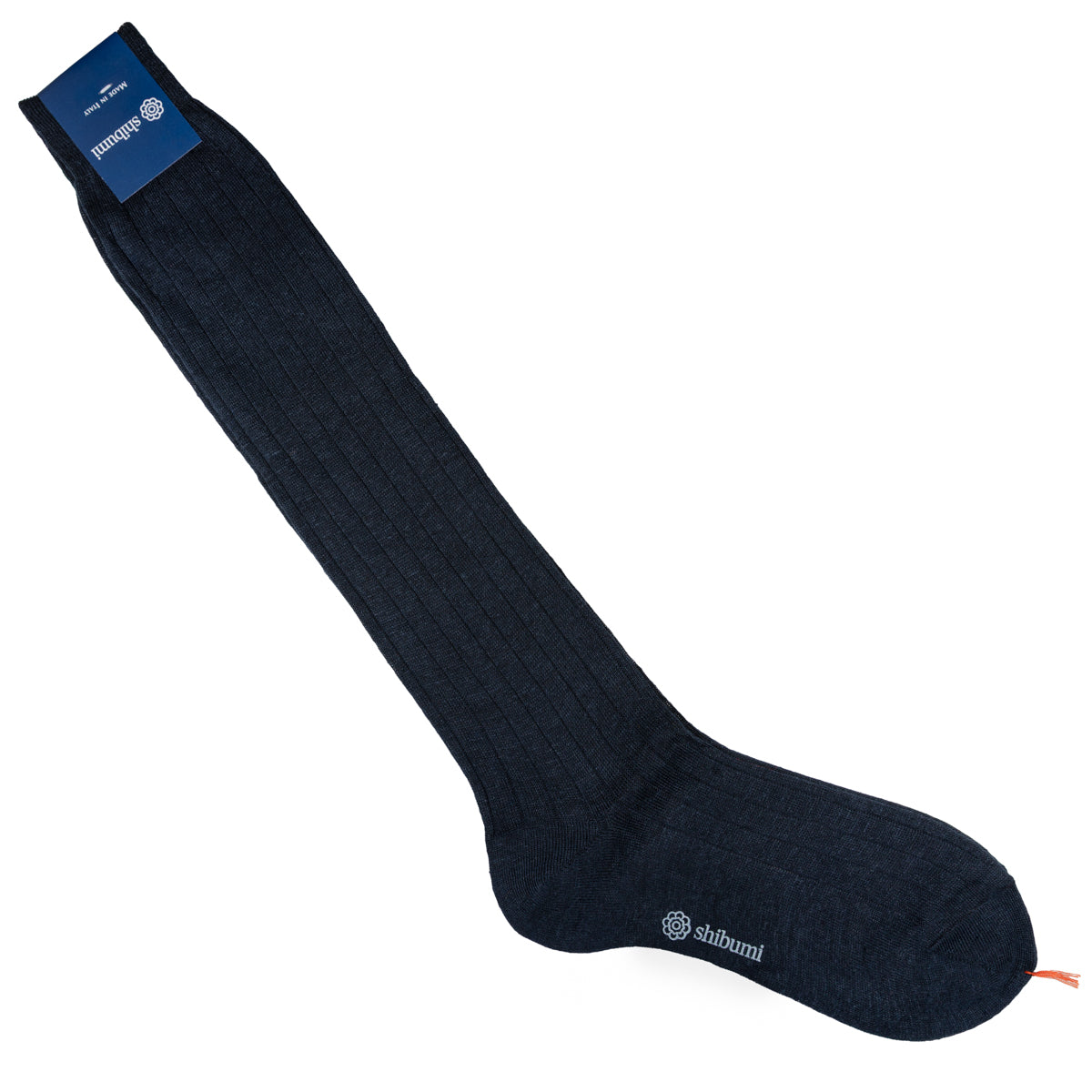 Knee Socks Ribbed Linen