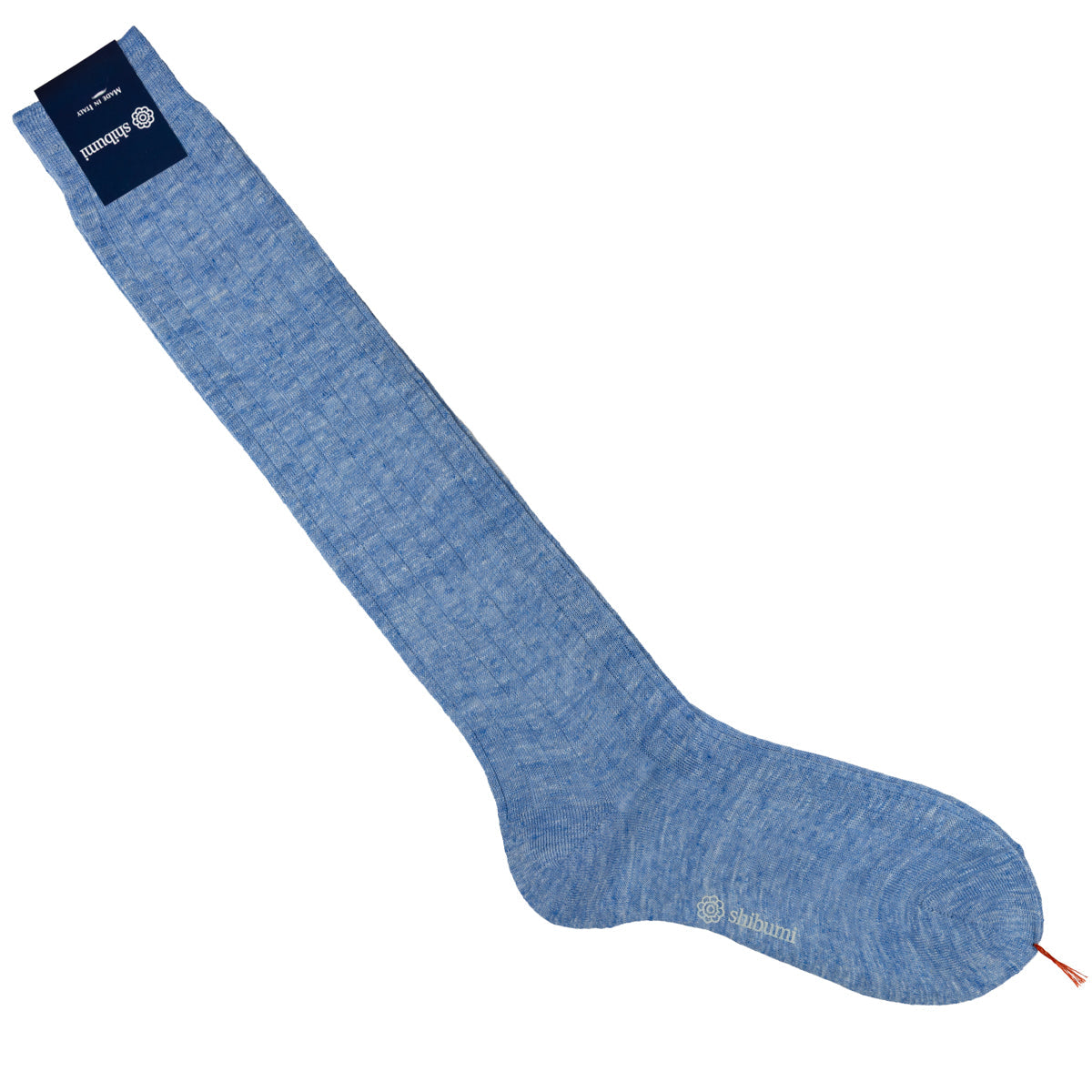 Knee Socks Ribbed Linen