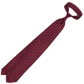 50oz Floral Printed Silk Tie Cherry Hand Rolled