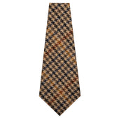 James Crowther Checked Bespoke Wool Tie Multicolor