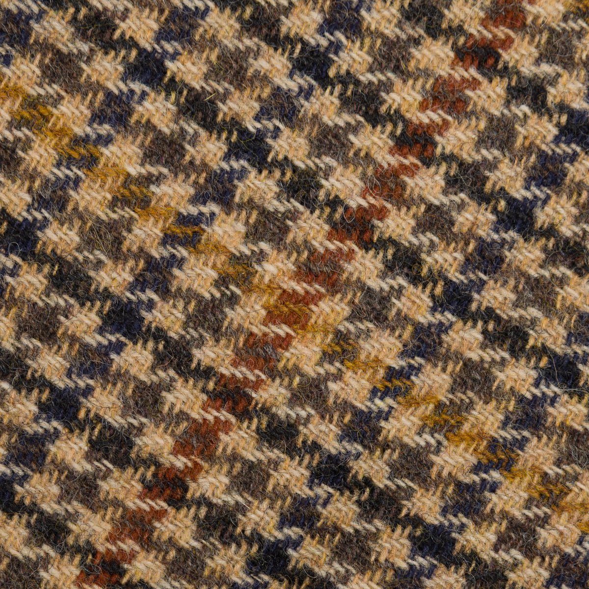 James Crowther Checked Bespoke Wool Tie Multicolor