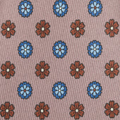 50oz Floral Printed Silk Tie Hopsack Hand Rolled