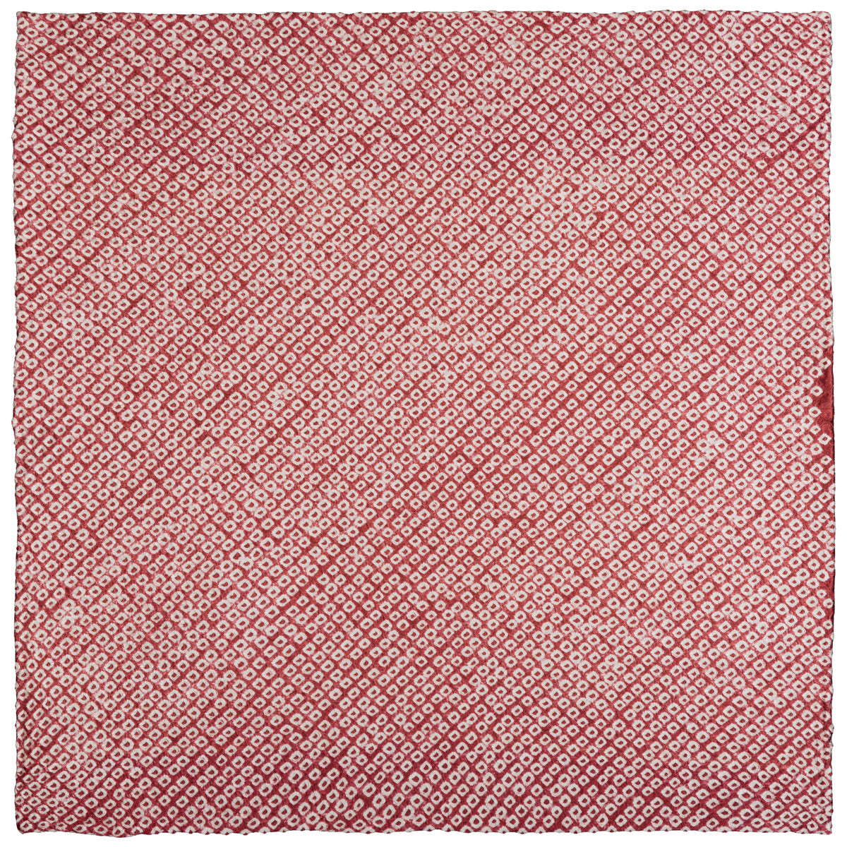 Vintage Kimono Silk Pocket Square Cherry