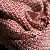 Vintage Kimono Silk Pocket Square Cherry